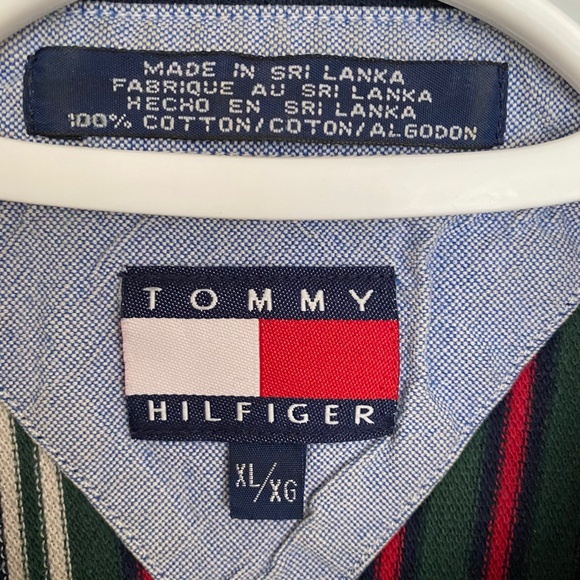 TOMMY HILFIGER Men’s Button Down Short Sleeve Polo Collar Shirt Men Size XL - Picture 7 of 8